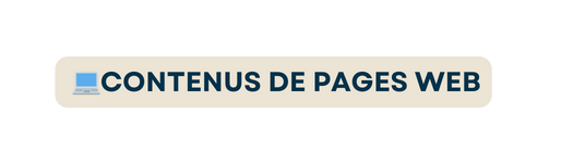 CONTENUS DE PAGES WEB